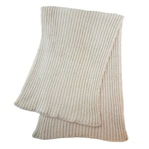 Chenille Ribbed Scarf‎ • One Size • cream, beige